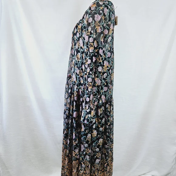 NWT Free People See It Through Floral Maxi Dress Medium - Picture 9 of 15